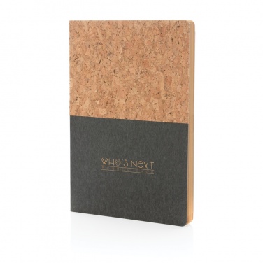 Logo trade business gift photo of: A5 cork & kraft notebook