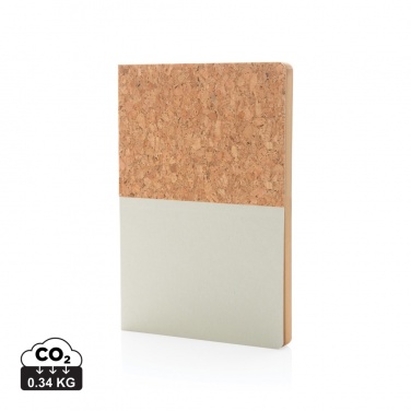 Logo trade promotional merchandise picture of: A5 cork & kraft notebook