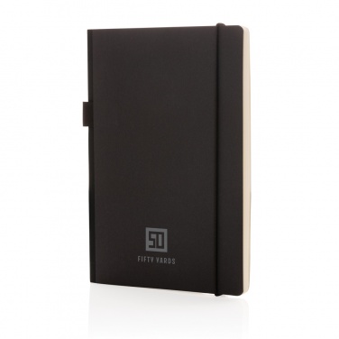 Logo trade corporate gifts image of: A5 deluxe kraft hardcover notebook