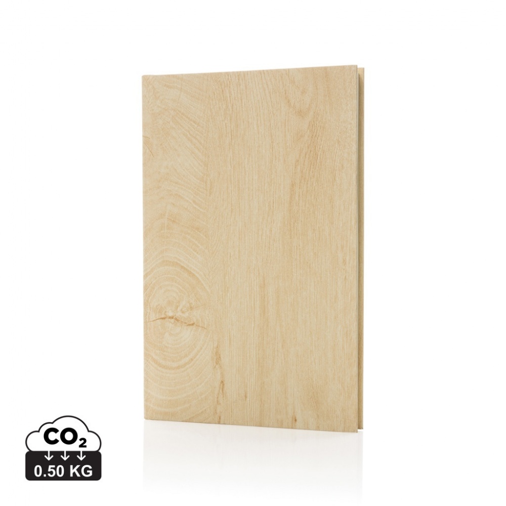 Logo trade promotional items image of: Kavana wood print A5 notebook