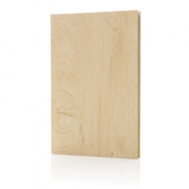 Logo trade promotional giveaway photo of: Kavana wood print A5 notebook