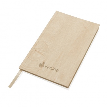 Logo trade advertising products image of: Kavana wood print A5 notebook