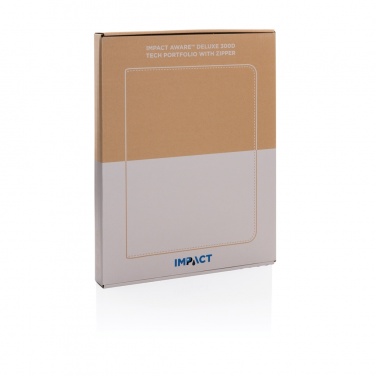 Logotrade promotional gift picture of: Impact Aware™ deluxe 300D tech portfolio with zipper