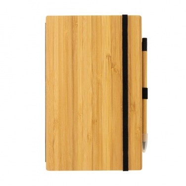 Logotrade promotional gift image of: Bamboo notebook and infinity pencil set