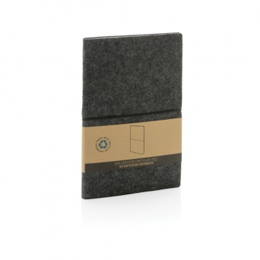 Logotrade promotional merchandise photo of: GRS certified recycled felt A5 softcover notebook