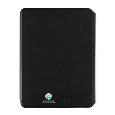 Logotrade promotional gift image of: Swiss Peak RCS rePU notebook with 2-in-1 wireless charger