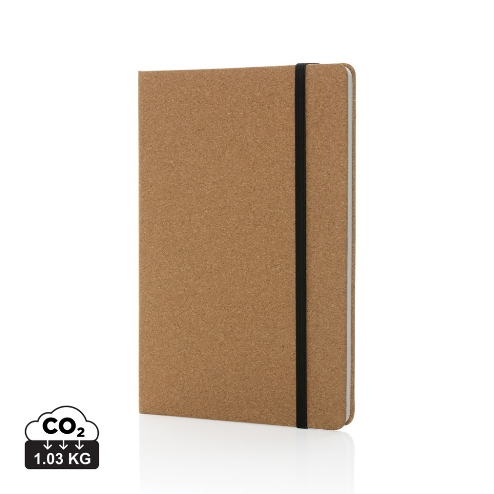 Logo trade promotional merchandise picture of: Stoneleaf A5 cork and stonepaper notebook