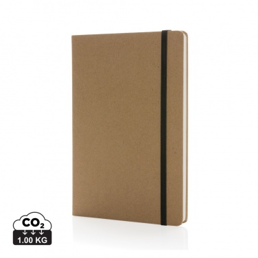 Logo trade promotional gifts picture of: Craftstone A5 recycled kraft and stonepaper notebook