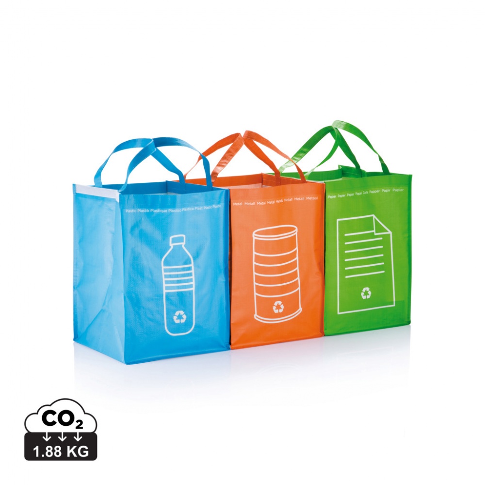 Logotrade advertising product image of: 3pcs recycle waste bags