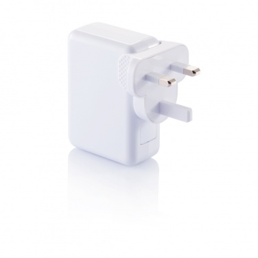 Logo trade corporate gifts picture of: Travel plug with 4 USB ports