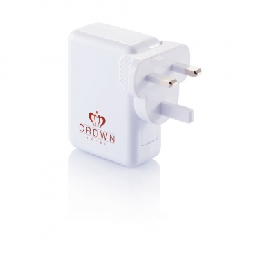 Logotrade promotional gift image of: Travel plug with 4 USB ports