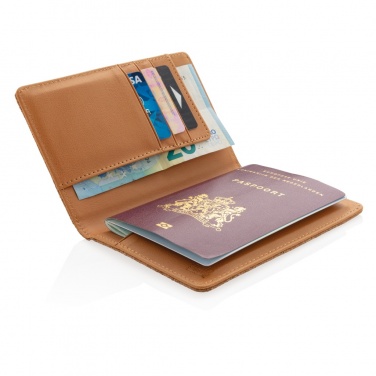 Logo trade promotional merchandise picture of: Cork secure RFID passport cover