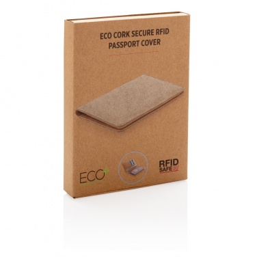 Logo trade promotional items picture of: Cork secure RFID passport cover