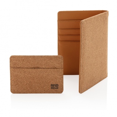 Logo trade promotional products image of: Cork secure RFID passport cover