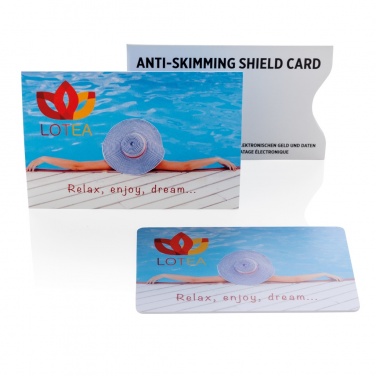 Logo trade corporate gifts image of: Anti-skimming RFID shield card with active jamming chip