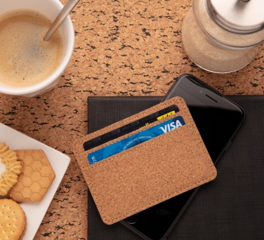 Logo trade promotional giveaways image of: Cork secure RFID slim wallet