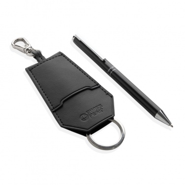 Logotrade promotional giveaway image of: SP Tula RCS certified recycled PU key holder and pen set