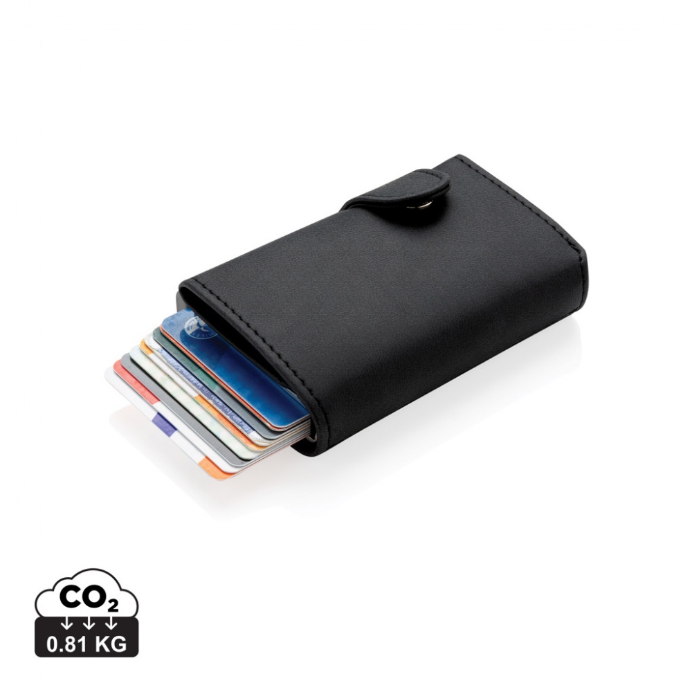 Logo trade promotional product photo of: Standard aluminium RFID cardholder with PU wallet