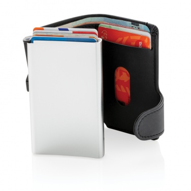 Logo trade promotional product photo of: Standard aluminium RFID cardholder with PU wallet