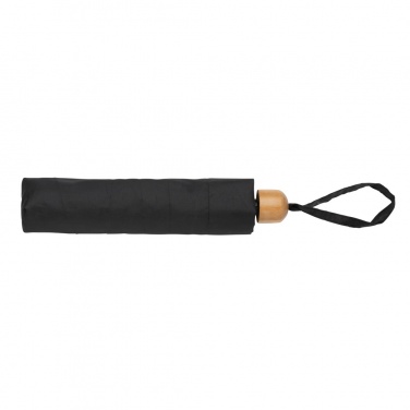 Logo trade promotional products image of: 20.5" Impact AWARE™ RPET 190T Pongee bamboo mini umbrella