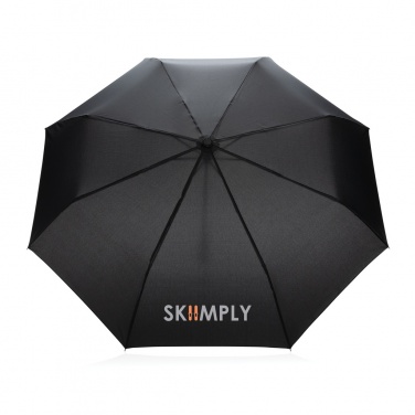 Logo trade promotional merchandise photo of: 20.5" Impact AWARE™ RPET 190T Pongee bamboo mini umbrella