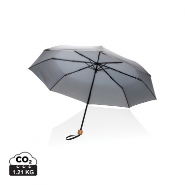 Logotrade advertising product image of: 20.5" Impact AWARE™ RPET 190T Pongee bamboo mini umbrella