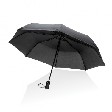 Logo trade business gifts image of: 21" Impact AWARE™ RPET 190T mini auto open umbrella