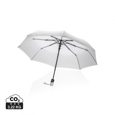 Logo trade promotional merchandise image of: 21" Impact AWARE™ RPET 190T mini auto open umbrella