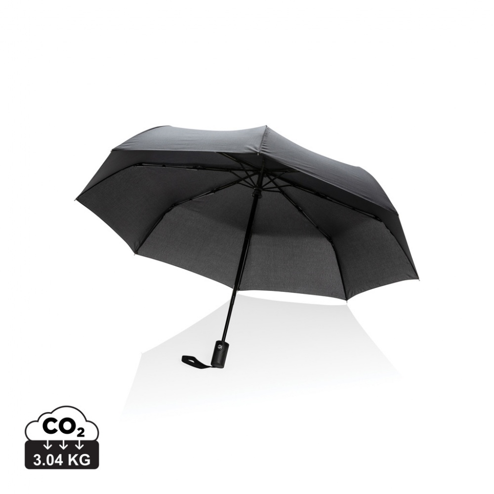 Logo trade promotional gifts image of: 21" Impact AWARE™ RPET 190T auto open/close umbrella