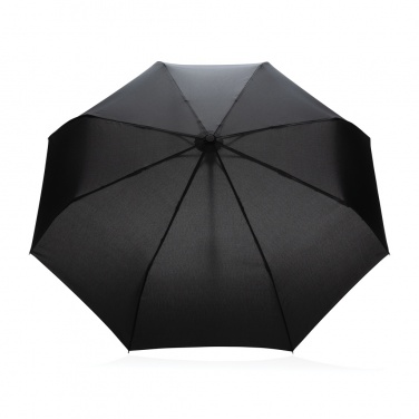 Logo trade promotional items image of: 21" Impact AWARE™ RPET 190T bamboo auto open/close umbrella