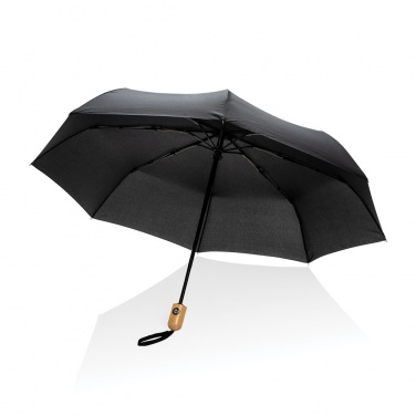 Logotrade promotional giveaways photo of: 21" Impact AWARE™ RPET 190T bamboo auto open/close umbrella