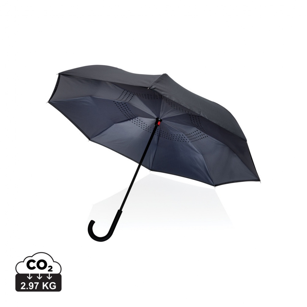 Logotrade business gift image of: 23" Impact AWARE™ RPET 190T reversible umbrella