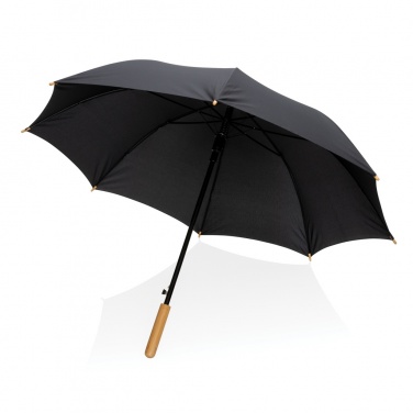 Logotrade promotional giveaway image of: 23" Impact AWARE™ RPET 190T auto open bamboo umbrella