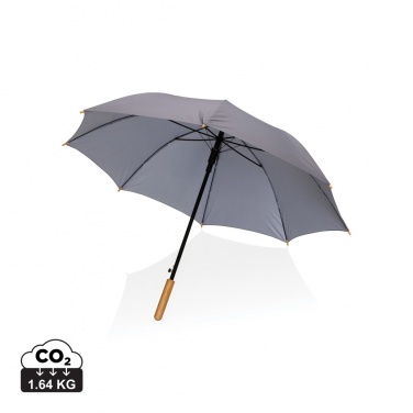 Logotrade promotional giveaways photo of: 23" Impact AWARE™ RPET 190T auto open bamboo umbrella