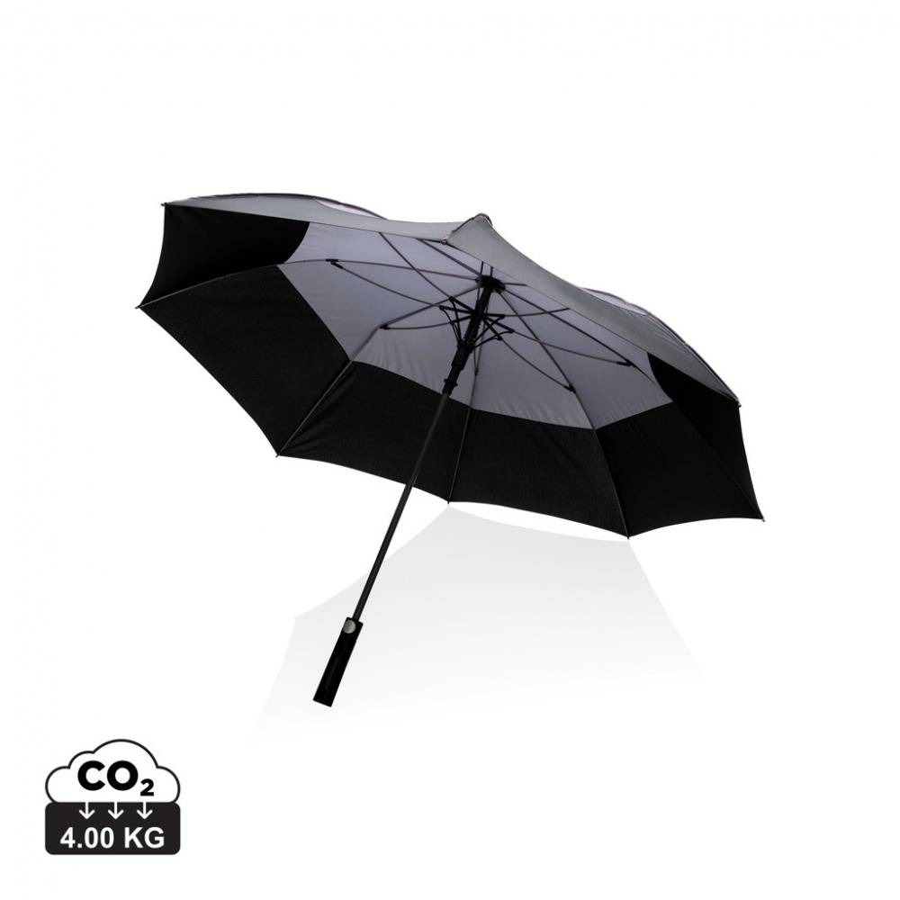 Logo trade promotional giveaways picture of: 27" Impact AWARE™ RPET 190T auto open stormproof umbrella