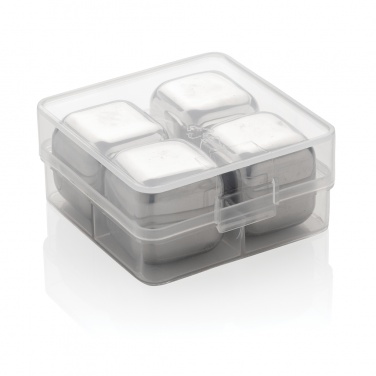 Logo trade promotional gift photo of: Re-usable stainless steel ice cubes 4pc