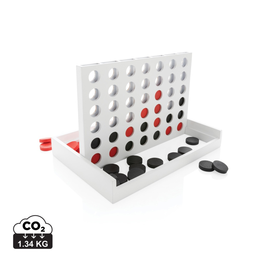 Logo trade promotional merchandise image of: Connect four wooden game