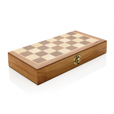 Logo trade promotional items image of: Luxury wooden foldable chess set