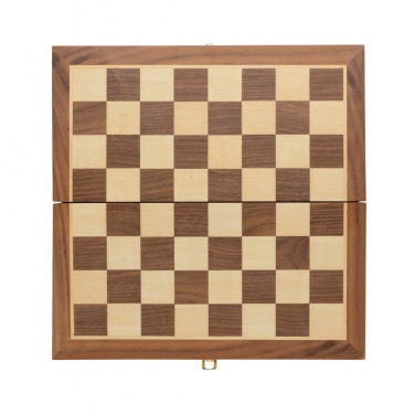 Logo trade promotional giveaway photo of: Luxury wooden foldable chess set