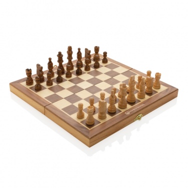 Logotrade promotional gift picture of: Luxury wooden foldable chess set