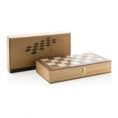 Logotrade promotional giveaway image of: Luxury wooden foldable chess set