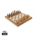 Luxury wooden foldable chess set, brown