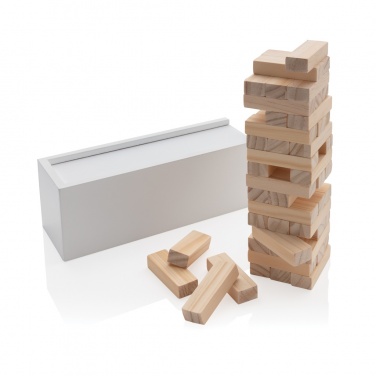 Logotrade promotional item image of: Deluxe tumbling tower wood block stacking game