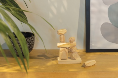 Logotrade corporate gift image of: Ukiyo Crios wooden balancing rocks in pouch