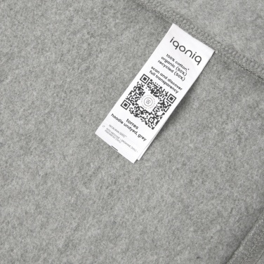 Logo trade corporate gifts image of: Iqoniq Torres recycled cotton hoodie undyed