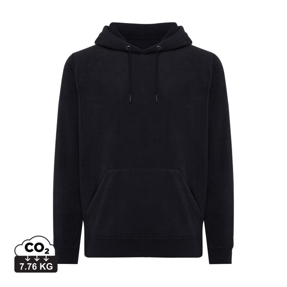 Logo trade promotional gift photo of: Iqoniq Trivor recycled polyester microfleece hoodie