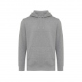 Iqoniq Rila lightweight recycled cotton hoodie, light heather anthracite