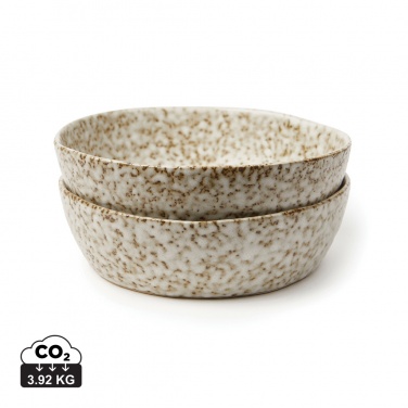 Logo trade business gift photo of: VINGA Nuvem stoneware mini bowl, 2 pcs set