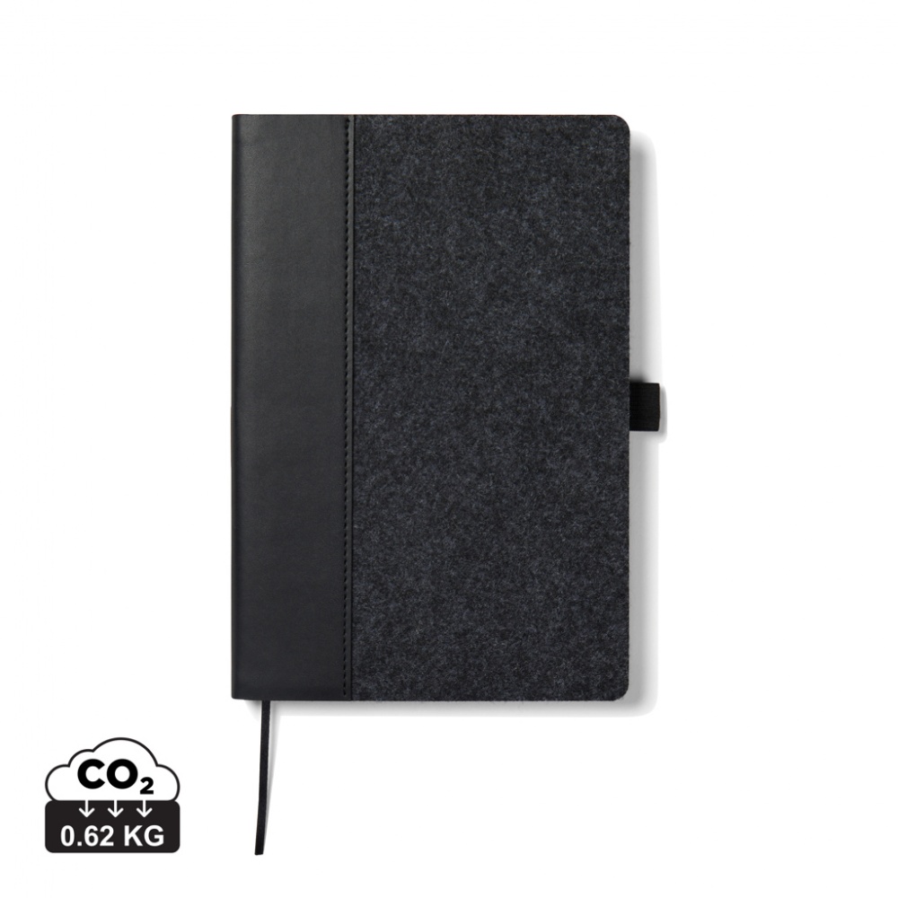 Logotrade promotional merchandise picture of: VINGA Albon GRS recycled felt notebook