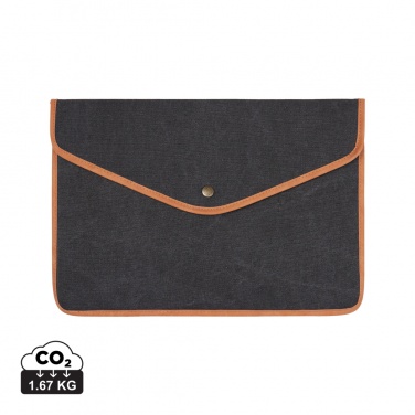 Logo trade promotional merchandise picture of: VINGA Bosler GRS recycled canvas 14" laptop sleeve